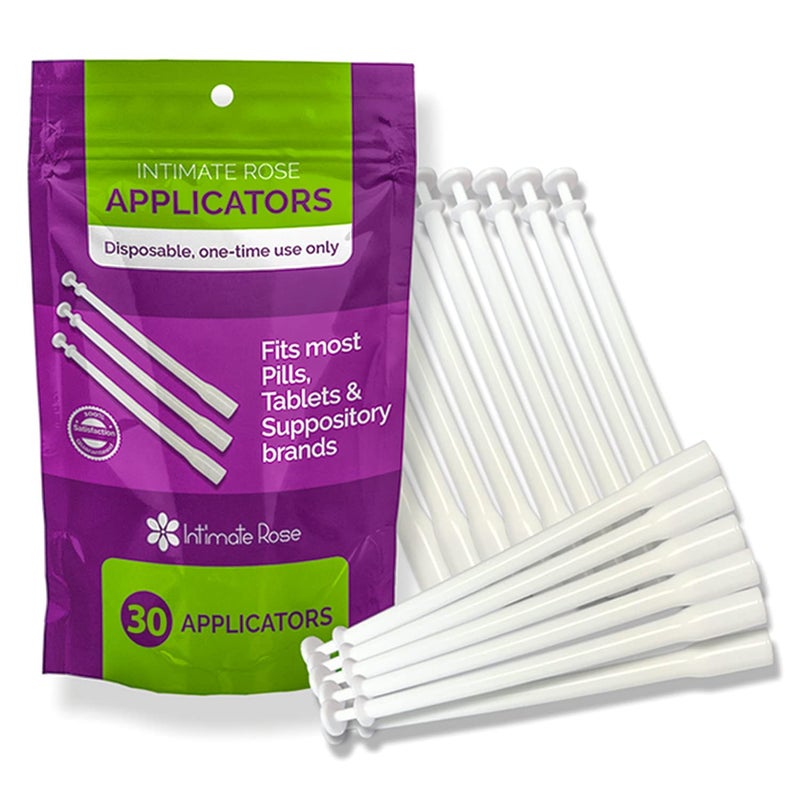 30 Count Vaginal Suppository Applicators Individually Wrapped Disposable Applicator Fits Most Boric Acid Suppositories and More from Pack of 30