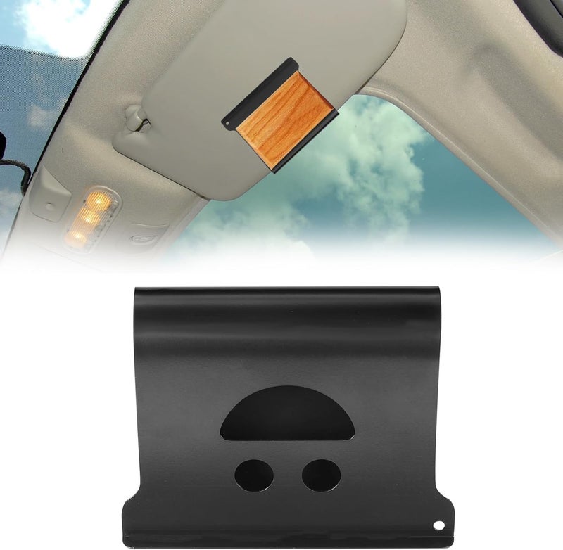Sinbana Car Air Freshener Visor Clip, Aluminum Alloy Universal Black Car Sun Visor Clip Practical Auto Accessory for Easy Installation (Air Freshener Not Include) - Image 1