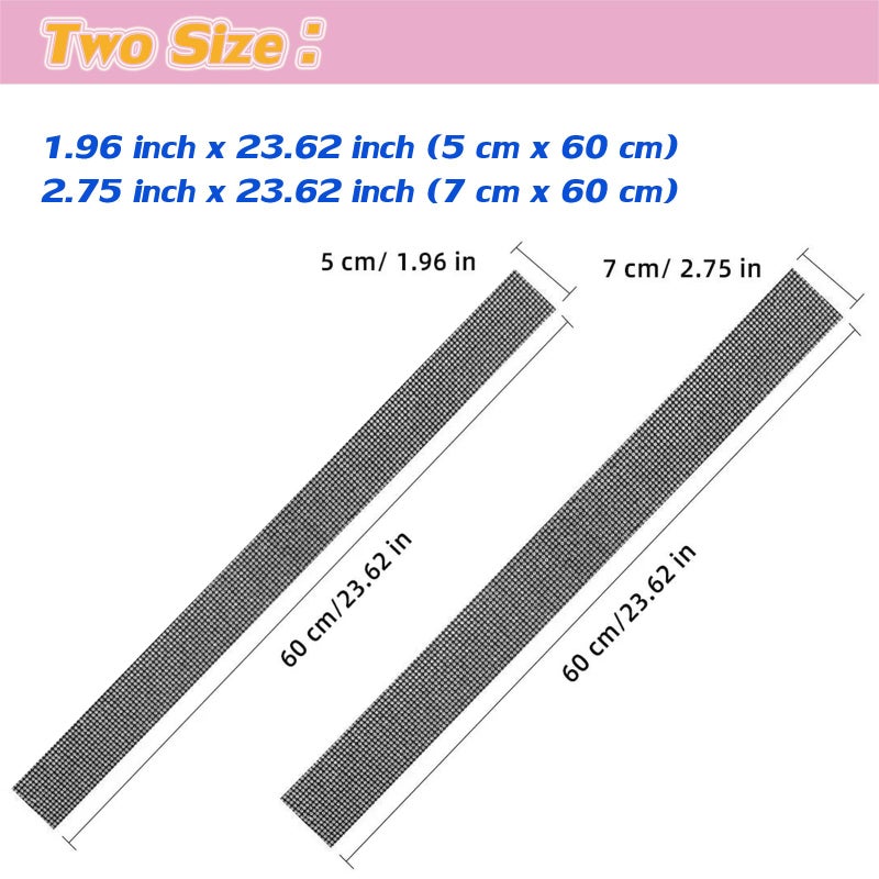 EOHMAK Car Door Sill Protector with Bling Rhinestones 2PCS Car Door Edge Guard Door Sill Scuff Cover Protectors Anti-Scratch Strip Sticker Car Door Bumper Protector 1.96"x 23.62" (Colorful) - Image 5
