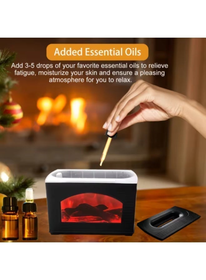 Fireplace Air Humidifier with Flame Effect, Aroma Oil Diffuser, Aromatherapy Mist Sprayer, Air Purifier - Image 3