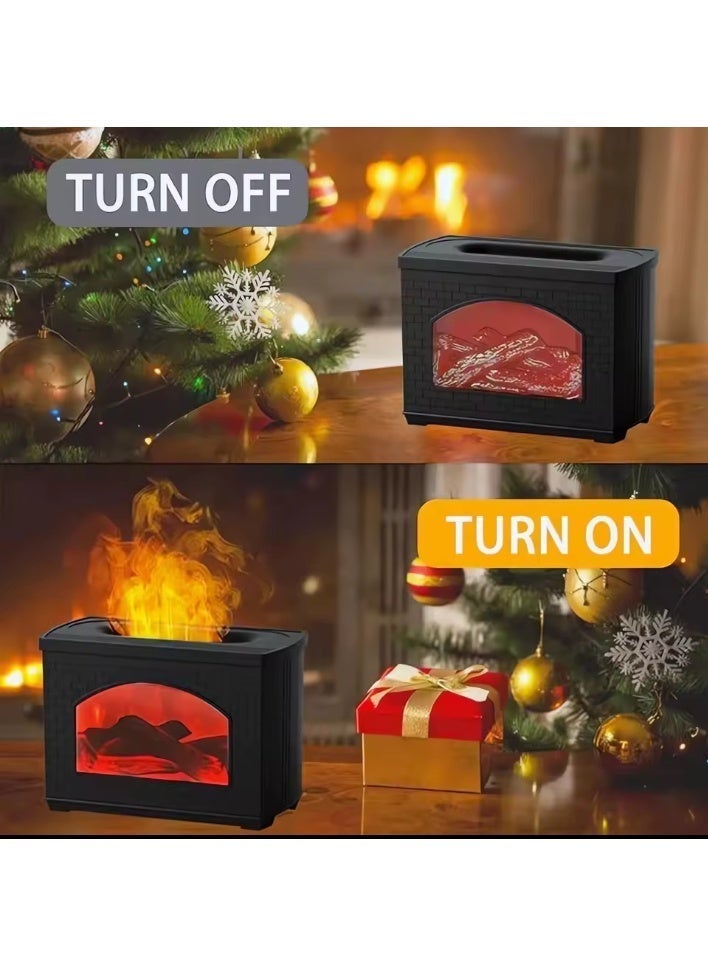 Fireplace Air Humidifier with Flame Effect, Aroma Oil Diffuser, Aromatherapy Mist Sprayer, Air Purifier - Image 2