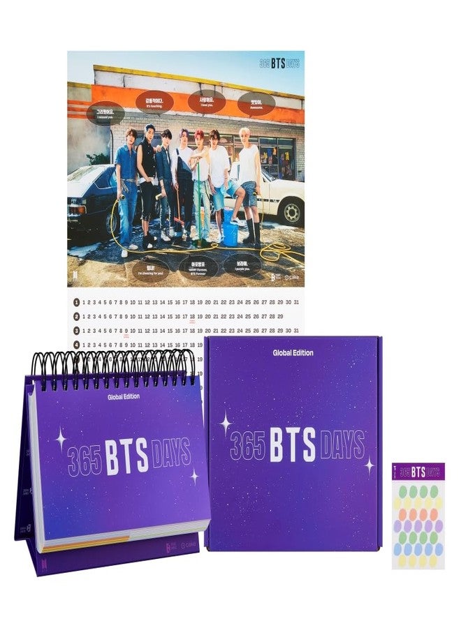 CAKE 365 BTS DAYS New Cover Edition - Official BTS Merchandise, Daily Flip Calendar with Useful Korean Expressions Used by BTS, Perpetual Desk Calendar, BTS Year Poster Included, Kpop Merch - Image 5