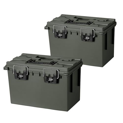 Sheffield 12774 XL Storage Bins With Lids, 2-Pack Stackable Storage Bins, Made in USA, Lockable and Water-Resistant Containers with Lids, Plastic Containers for Home, Classroom, and Dorm - Image 1