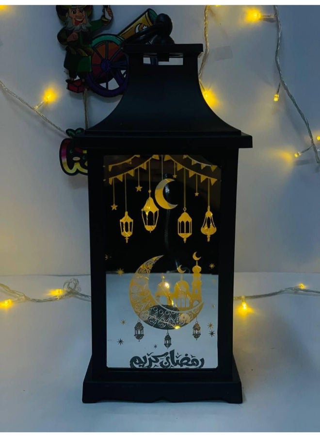 فانوس رمضان بإضاءة LED دافئة - Image 3