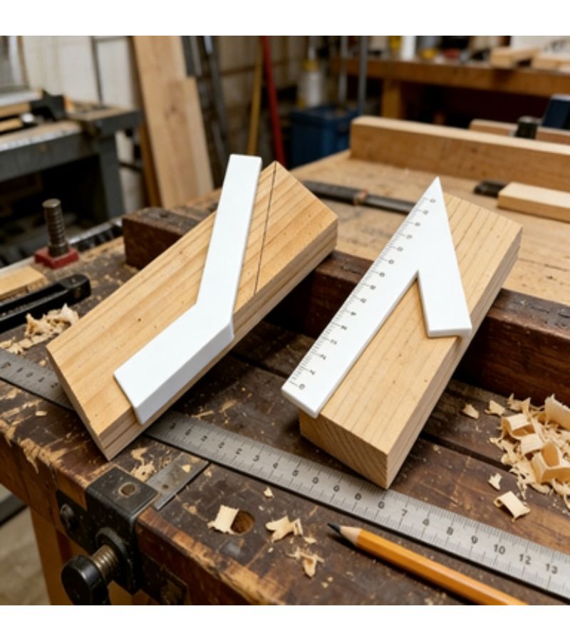 2pcs 45 Degree Woodworking Angle Rulers Marking Positioning Tool - Image 2