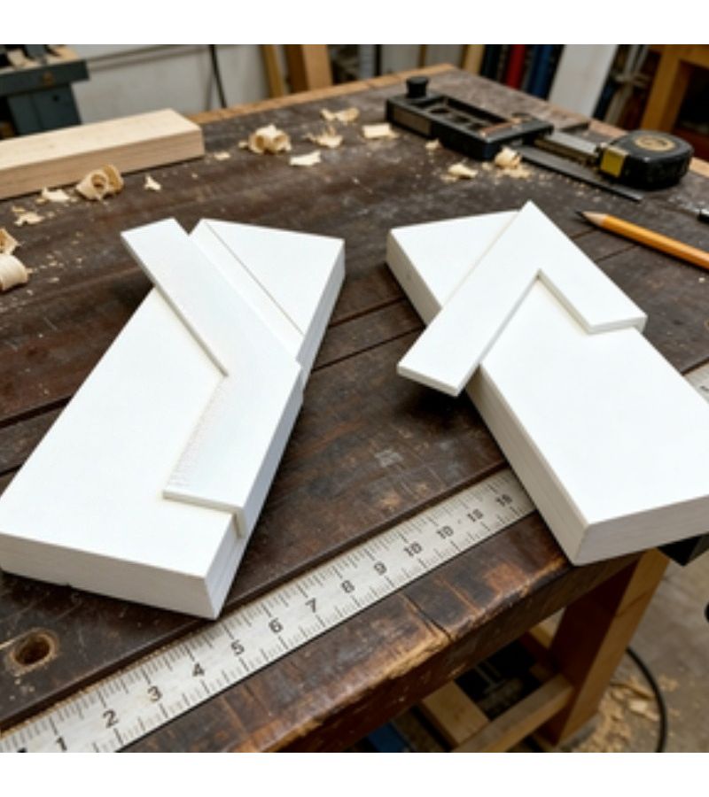 2pcs 45 Degree Woodworking Angle Rulers Marking Positioning Tool - Image 4