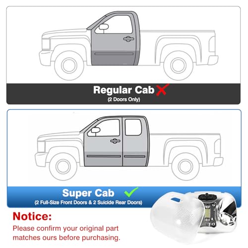 TOP-MAX LED Interior Dome Light Assembly with Cover Fit for Ford Ranger 1993-2004, Overhead Roof Headliner Map Light, Ceiling Reading Light Replaces F37Z-13776-B, F67Z-13783-AA - Image 3