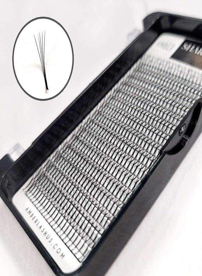Amber Lash Sharp Lash 5D, Premade Volume Lashes with Long Stem for Eyelash Extensions, 400 Units of Narrow Fans with 0.07mm Thickness and Various Curls and Lengths by Amber Lash (C 11mm) - Image 2