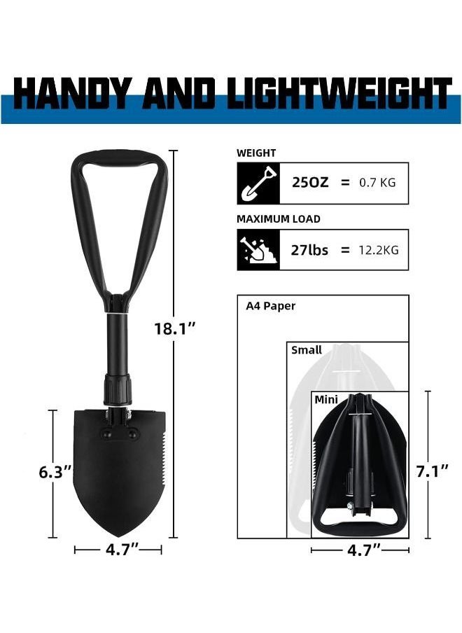 Foldable Shovel with Saw Edge for Gardening Tool