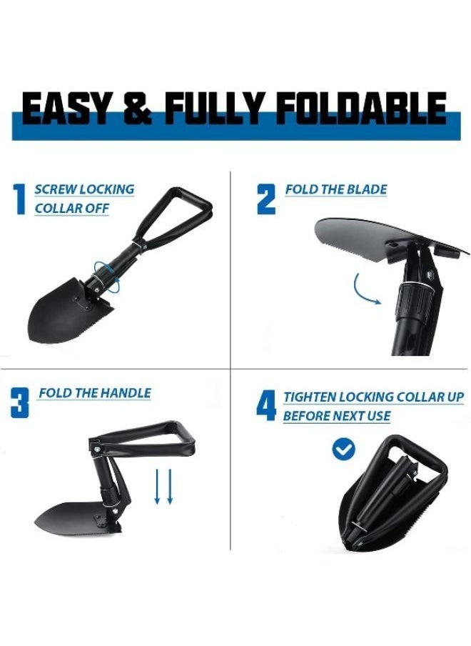 Foldable Shovel with Saw Edge for Gardening Tool