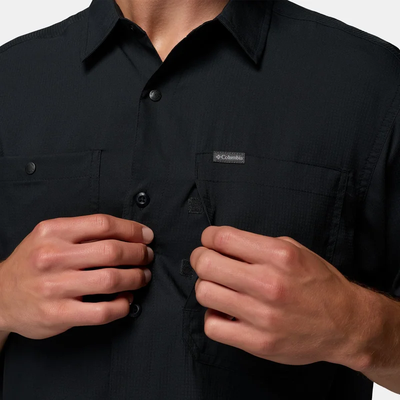 Columbia Black Men's Silver Ridge Utility Lite Hiking Shirt for Men | Best Price UAE