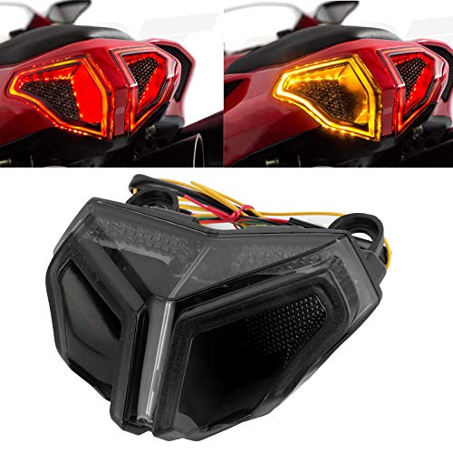 Ymiko Motorcycle LED Rear Tail Light Smoked LED Taillight Assembly Smoky Lens High Brightness Fit For 848 1098 1198 - Image 3