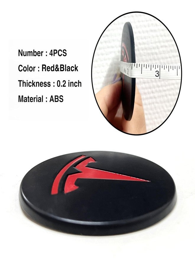 Tesheer Center Caps for Tesla Model 3 Model Y Hubcaps Rims Protector Hub Cap Replacement Fits Tesla Accessories (Red) - Image 3