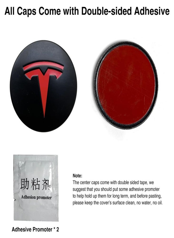 Tesheer Center Caps for Tesla Model 3 Model Y Hubcaps Rims Protector Hub Cap Replacement Fits Tesla Accessories (Red) - Image 4