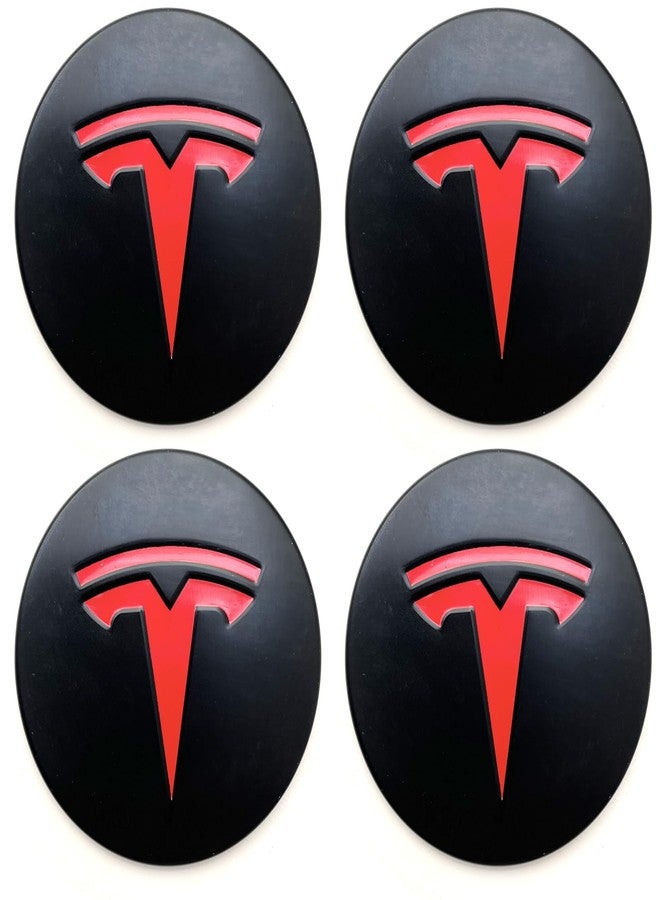 Tesheer Center Caps for Tesla Model 3 Model Y Hubcaps Rims Protector Hub Cap Replacement Fits Tesla Accessories (Red) - Image 1