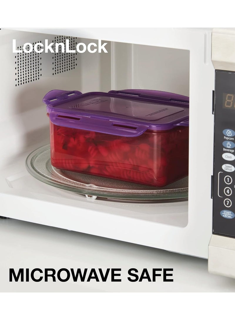 LOCK & LOCK LocknLock Eco-Friendly 2.6L Airtight Rectangular Food Container - Microwave, Freezer, and Dishwasher Safe  - Image 3