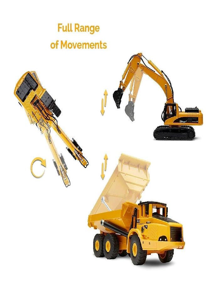 Top Race Top Race Construction Vehicle Toys - Kids Construction Truck and Excavator Toy - Set of 2 Diecast Metal Construction Equipment Toys (Ages 8 and Older)  - Image 3