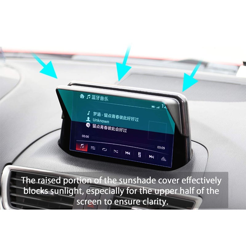 LFOTPP Vehicle Navigator Sunshade Visor for 20162021 Mazda CX3 Mazda MX5 Miata20162023 Mazda 320142016oyota Yaris20182020Fiat 124 Spider20172020 GPS Sun Visor Reduce Sunlight - Image 3