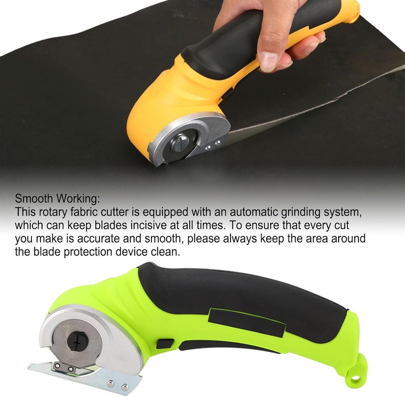Electric Scissors with High Safety Cordless Fabric Cutter for Carpet Sponge Left and Right Handed Users (Green #14) - Image 5