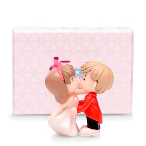 iDream Kissing Couple Resin Showpiece Miniature – Romantic Love Figurine for Home Décor, Gift for Valentine, Anniversary, Wedding, Tabletop Decoration (Red & White) - Image 5