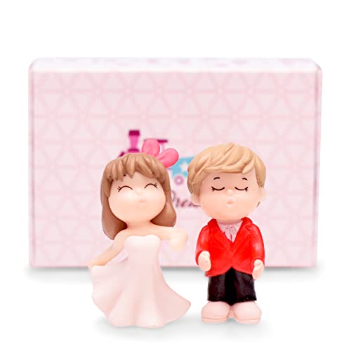 iDream Kissing Couple Resin Showpiece Miniature – Romantic Love Figurine for Home Décor, Gift for Valentine, Anniversary, Wedding, Tabletop Decoration (Red & White) - Image 3