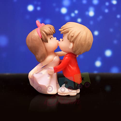 iDream Kissing Couple Resin Showpiece Miniature – Romantic Love Figurine for Home Décor, Gift for Valentine, Anniversary, Wedding, Tabletop Decoration (Red & White) - Image 4