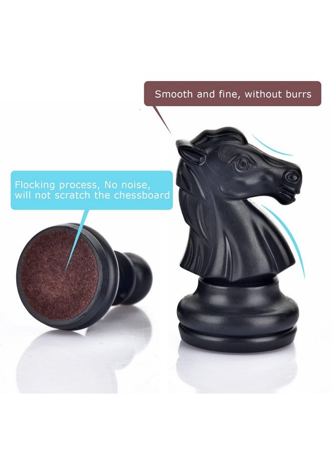 QuadPro - Chess Pieces Only, Magnetic Plastic Chessman Set For Replacement Of Missing Pieces, Include Storage Bag (1.96” King - Small) - Image 1