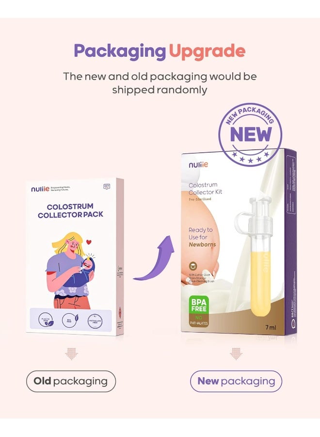 Nuliie Colostrum Collector Kit 7 ml/6 Pieces, BPA-Free, Reusable, Leak-Proof Breast Milk Collector - Image 2