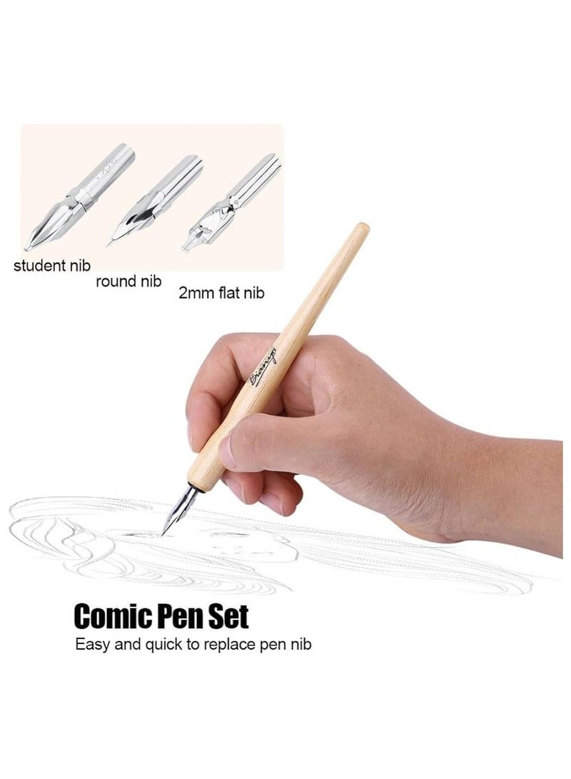 بيانو قلم خطاط من بيانيو مع 3 سنون مقاسات مختلفة - Image 5