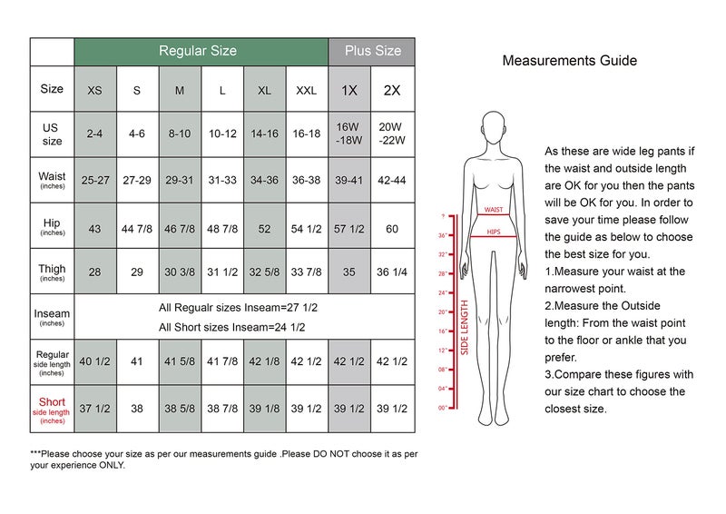 Tronjori Women High Waist Casual Wide Leg Long Palazzo Pants Trousers Regular Size(XL, Fiery Red) - Image 5