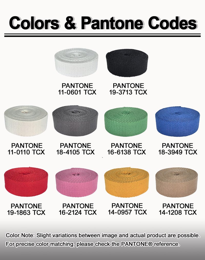 A ANYSSI Cotton Webbing 1 Inch, 10 Rolls Polyester-Cotton Webbing Straps for Bags Handle, 3 Yards per Roll, Soft Heavy Duty for Tote Bag, Purse Strap, DIY Crafts (10 Colors) - Image 3