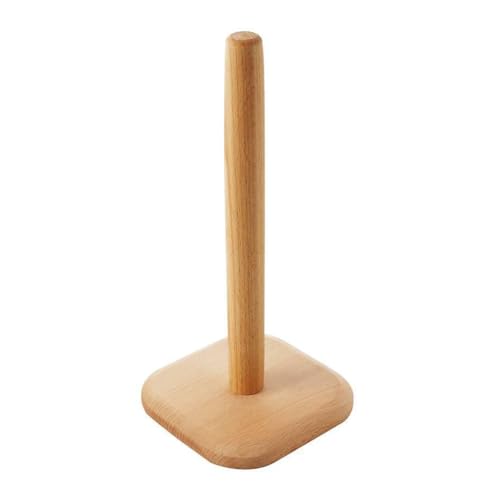 1PC Wooden Roll Paper Holder Stand 124inch Toilet Bathroom Tissue Roll Stand Organizer Toilet Paper Holder Free Standing for Home Countertop Kitchen Bathroom Living Room
