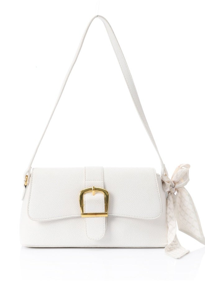 Mr.joe Mr Joe  White Magnetic And Zipper Closure Cross-Body Bag  -4137  - Image 1