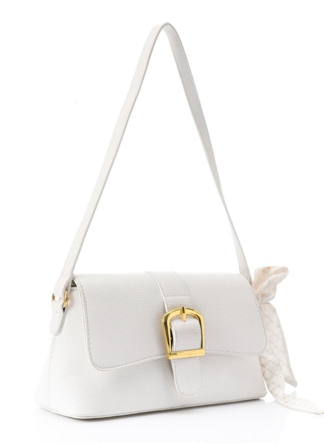 Mr.joe Mr Joe  White Magnetic And Zipper Closure Cross-Body Bag  -4137  - Image 2