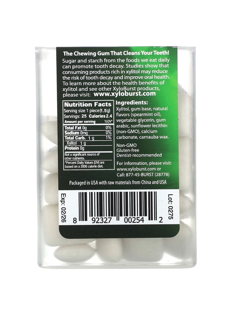 Xyloburst Xylitol Gum Spearmint 25 Pieces - Image 2