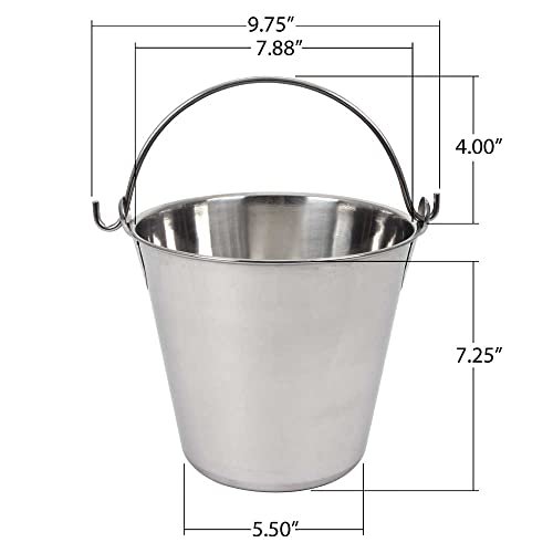 Lindy's 4-Quart Stainless Steel Bucket, Durable Seamless Bucket for Many Home Tasks, Carry Water or Milk, Fill with Food, Use as a Flower Pot, Cleaning Bucket, Table Centerpiece and Much More - Image 4