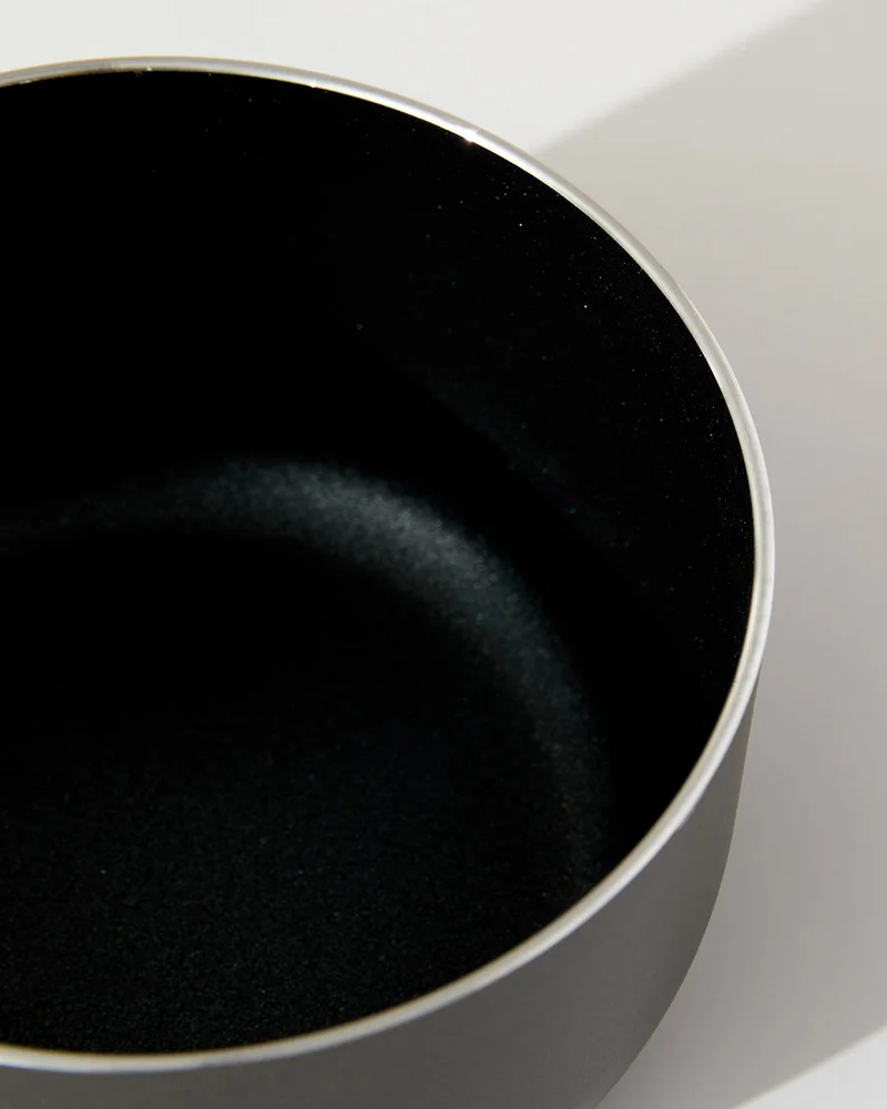 Redtag Black Aluminum Non Stick Sauce Pan With Glass Lid (12cm)