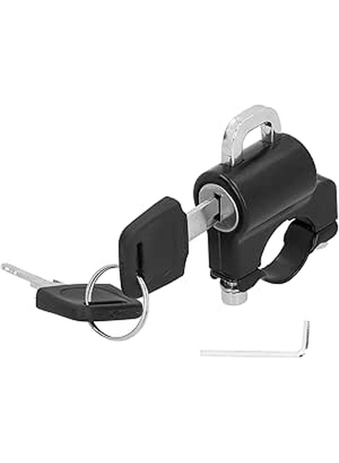 Motorcycle Helmet Lock Aluminum Alloy and Iron Padlock with 2 Keys for Steering Security - Image 1