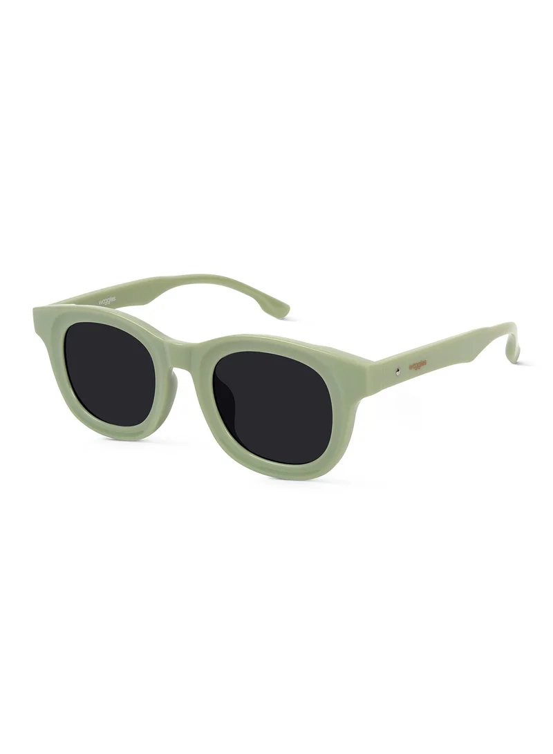 Woggles Designer Green Wayfarer Sunglasses| Men &amp; Women| 100% Uv Protection