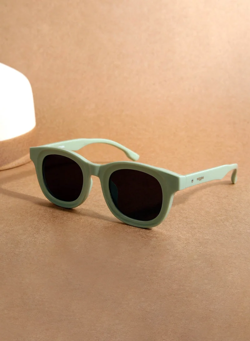 Woggles Designer Green Wayfarer Sunglasses| Men &amp; Women| 100% Uv Protection