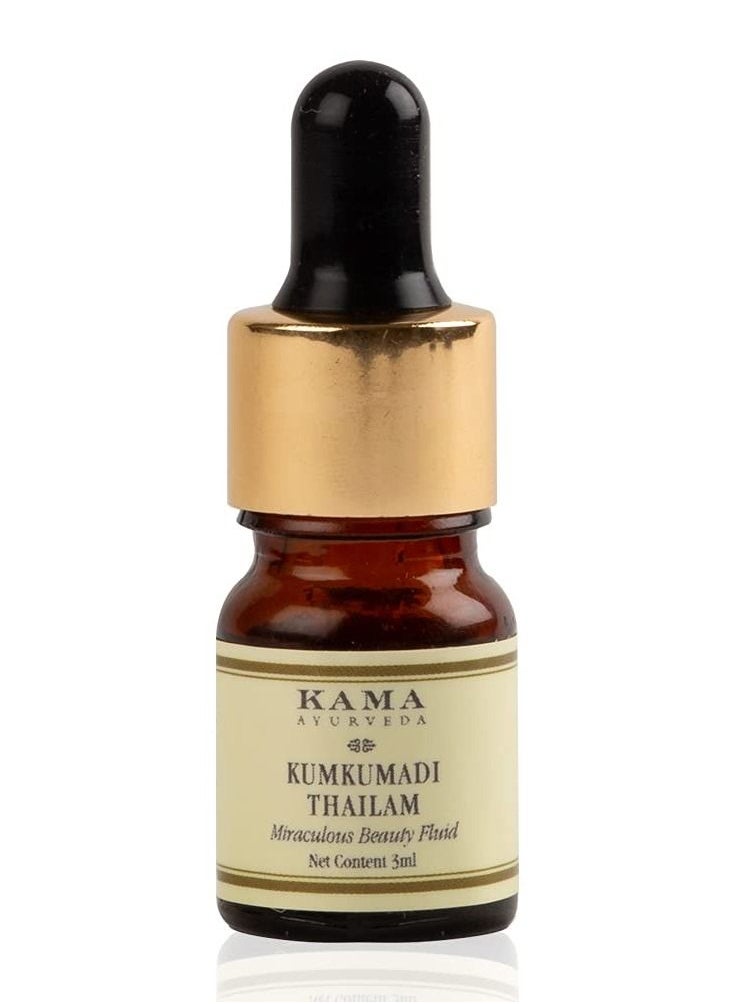 كاما ايورفيدا علبة هدية توهج بين عشية وضحاها Kumkumadi Tailam Face Serum Pure Rose Water Travel Pouch  - Image 5