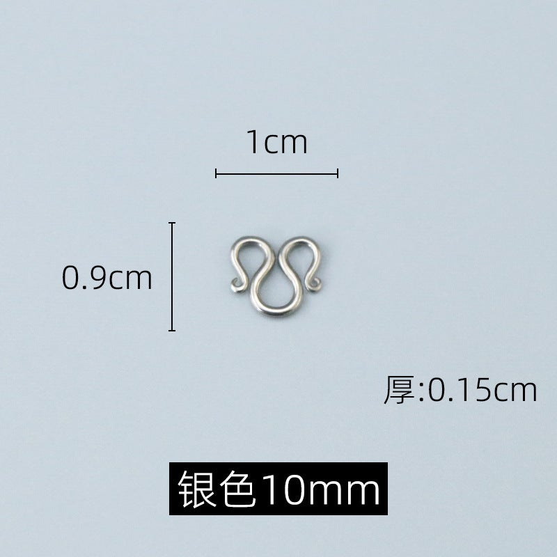 مشبك صغير خفيف الوزن من الفولاذ المقاوم للصدأ 304 مع مشبك توصيل W، مشبك مجوهرات سريع الفتح والتناسب، مشبك تعليق ذهبي 10 مم - Image 4