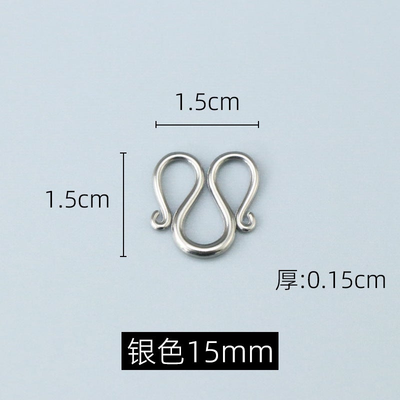 مشبك صغير خفيف الوزن من الفولاذ المقاوم للصدأ 304 مع مشبك توصيل W، مشبك مجوهرات سريع الفتح والتناسب، مشبك تعليق ذهبي 10 مم - Image 2