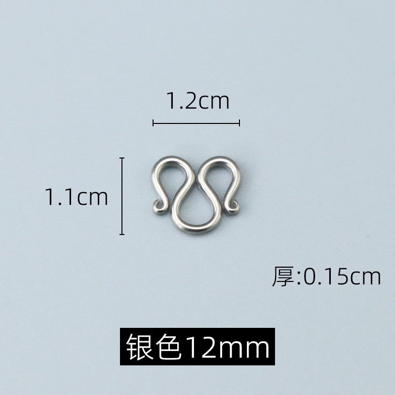 مشبك صغير خفيف الوزن من الفولاذ المقاوم للصدأ 304 مع مشبك توصيل W، مشبك مجوهرات سريع الفتح والتناسب، مشبك تعليق ذهبي 10 مم - Image 3