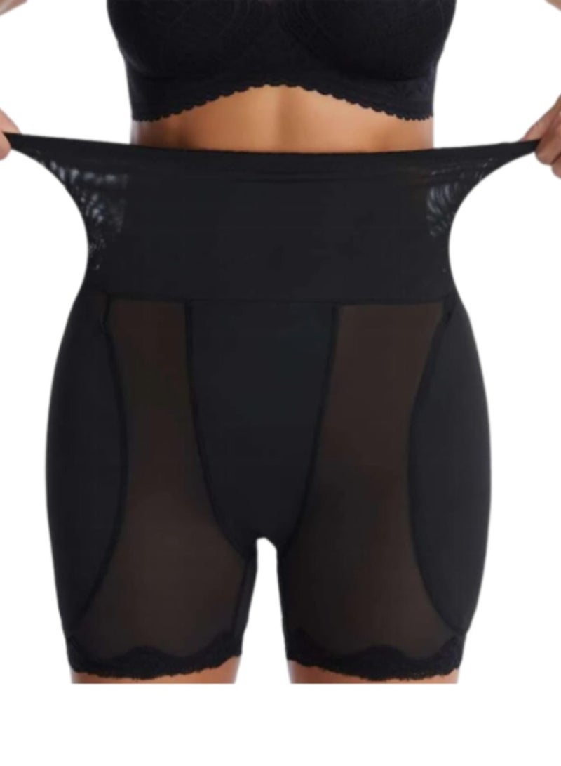 Seamless Corset with Side Foam Inserts for Thighs Black - Image 3