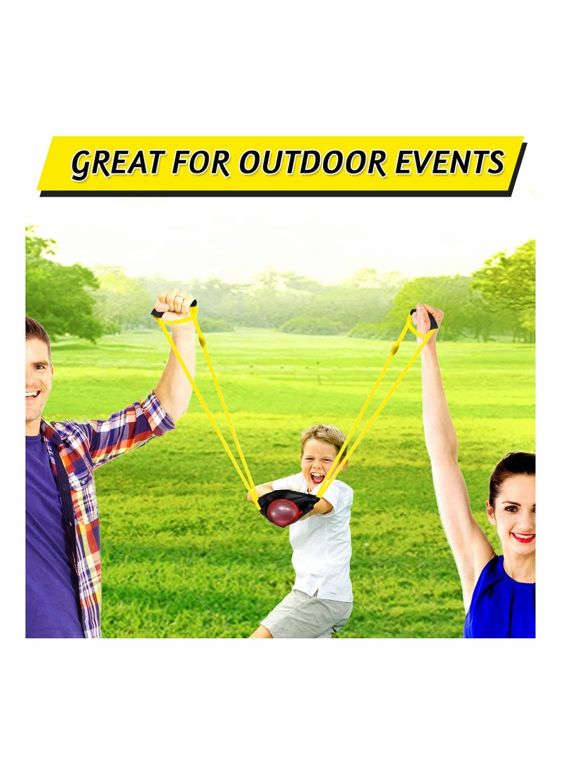 Excefore 2 Pieces Water Balloon Launcher 500 Yard with 500 Balloons, 2-3 Person Balloon Giant Sling T-shirt Launcher - Image 3