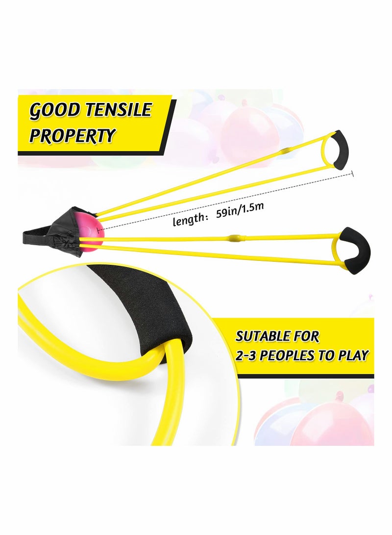 Excefore 2 Pieces Water Balloon Launcher 500 Yard with 500 Balloons, 2-3 Person Balloon Giant Sling T-shirt Launcher - Image 4