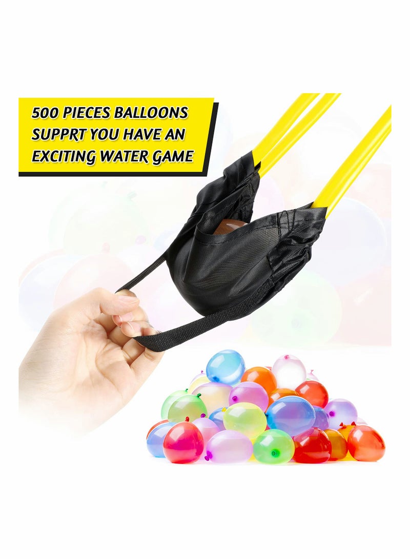 Excefore 2 Pieces Water Balloon Launcher 500 Yard with 500 Balloons, 2-3 Person Balloon Giant Sling T-shirt Launcher - Image 5
