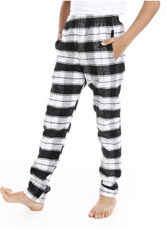 Andora Regular fit Checkered Trousers For Boy's_Black & White  - Image 2