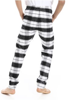 Andora Regular fit Checkered Trousers For Boy's_Black & White  - Image 3